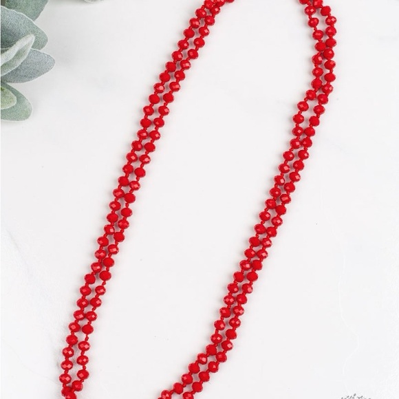 Jewelry - New essential 60” double wrap beaded necklace, 8mm
